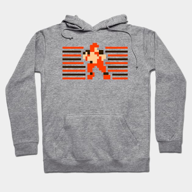 Tecmo QB Stripes - Cleveland Hoodie by The Pixel League